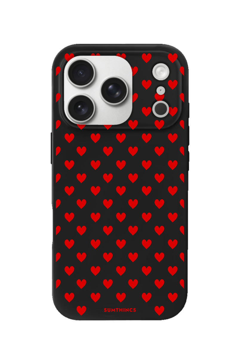 iPhone 17 Pro Little Hearts Premium Telefon Kılıfı Siyah - SUMTHINCS