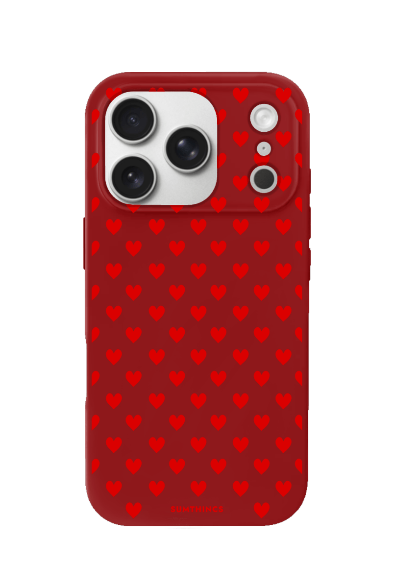 iPhone 17 Pro Little Hearts Premium Telefon Kılıfı Kırmızı - SUMTHINCS