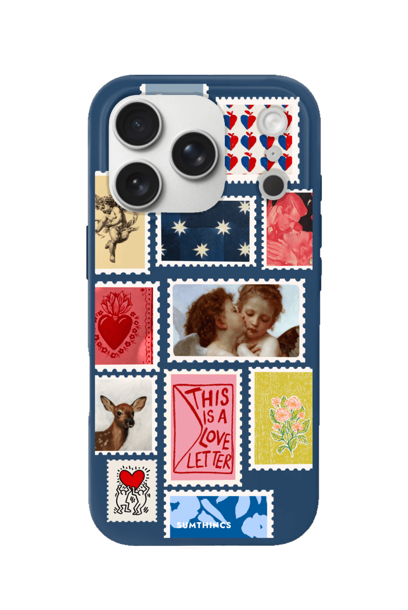 iPhone 17 Pro Love Letter Premium Telefon Kılıfı Pasifik Mavi - SUMTHINCS