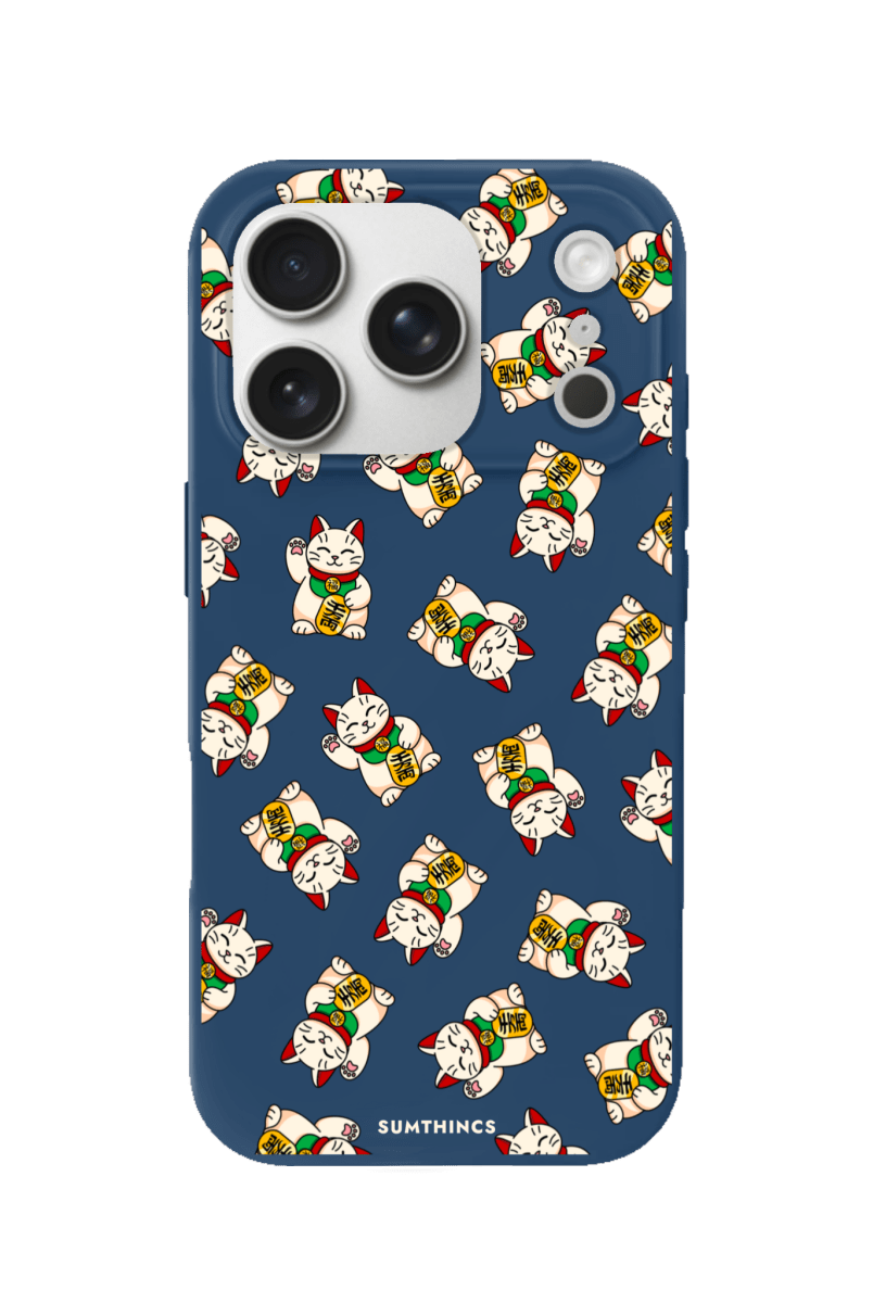 iPhone 17 Pro Maneki Neko Premium Telefon Kılıfı Pasifik Mavi - SUMTHINCS