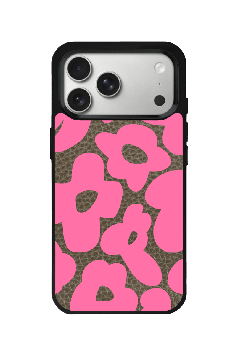 iPhone 17 Pro Max Daisy Pop Leather Deri Telefon Kılıfı Haki - SUMTHINCS