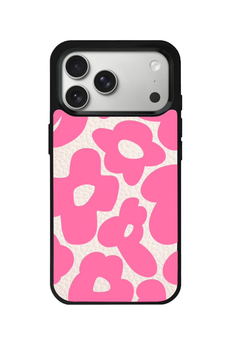 iPhone 17 Pro Max Daisy Pop Leather Deri Telefon Kılıfı Bej - SUMTHINCS