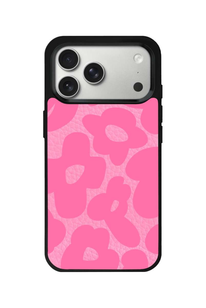 iPhone 17 Pro Max Daisy Pop Leather Deri Telefon Kılıfı Pembe - SUMTHINCS