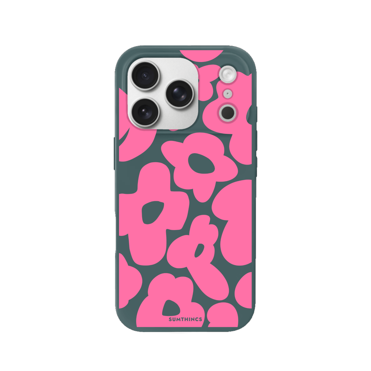 iPhone 17 Pro Max Daisy Pop Premium Telefon Kılıfı Kaktüs Yeşili - SUMTHINCS