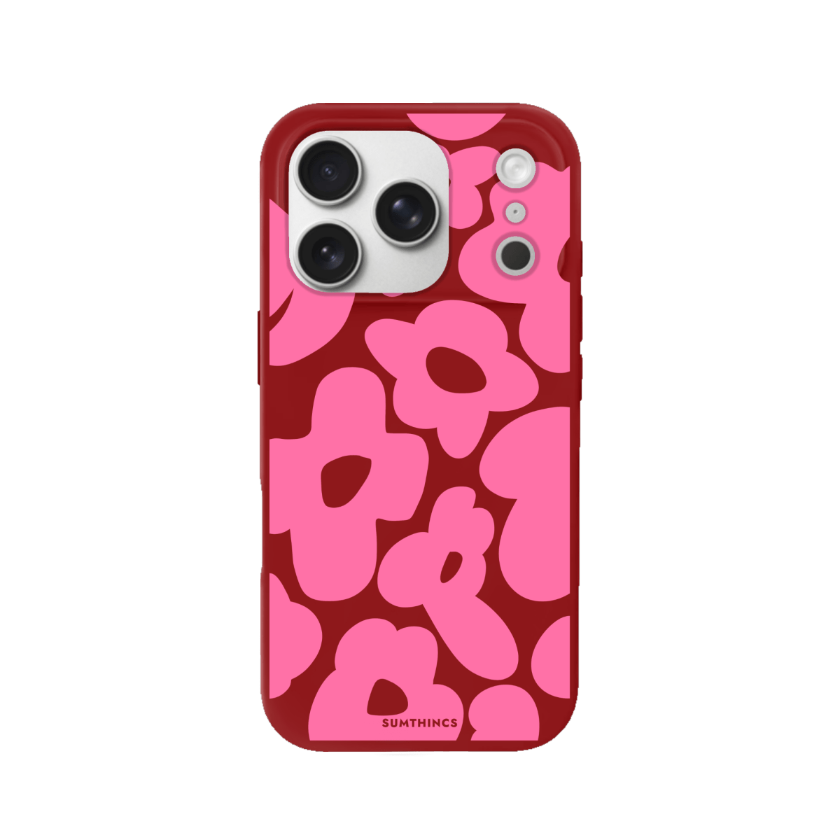 iPhone 17 Pro Max Daisy Pop Premium Telefon Kılıfı Kırmızı - SUMTHINCS