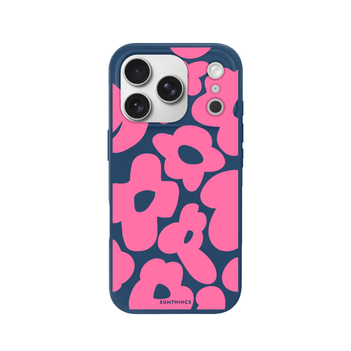 iPhone 17 Pro Max Daisy Pop Premium Telefon Kılıfı Pasifik Mavi - SUMTHINCS