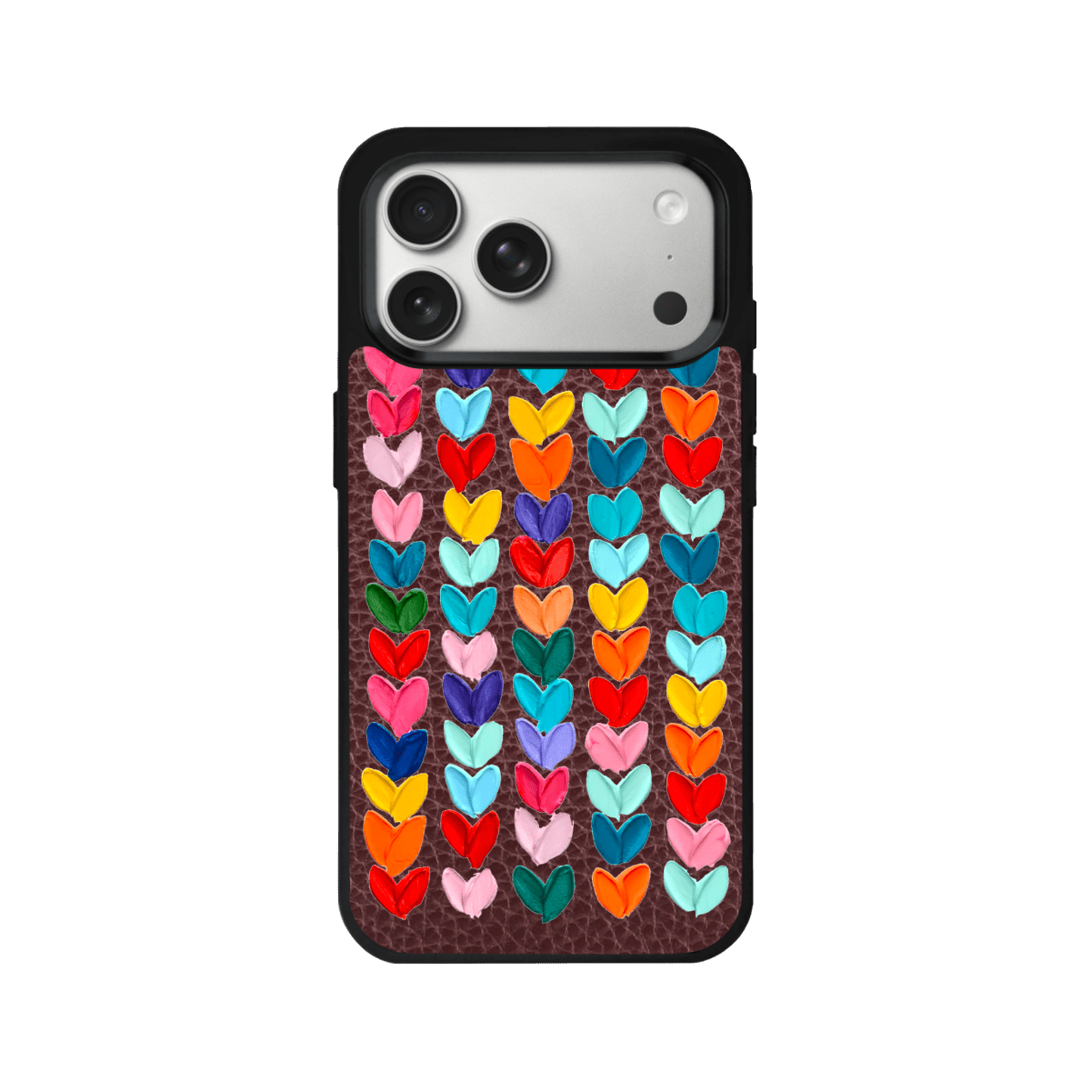 iPhone 17 Pro Max Lovestorm Leather Vegan Deri Telefon Kılıfı Bordo - SUMTHINCS