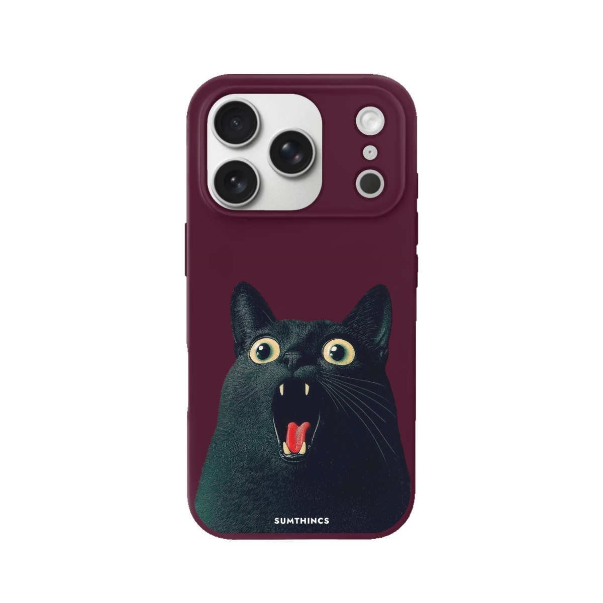 iPhone 17 Pro Max Meoww Premium Telefon Kılıfı Bordo - SUMTHINCS