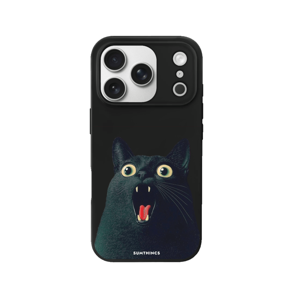 iPhone 17 Pro Max Meoww Premium Telefon Kılıfı Siyah - SUMTHINCS