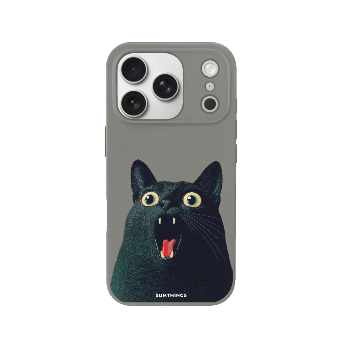 iPhone 17 Pro Max Meoww Premium Telefon Kılıfı Gri - SUMTHINCS