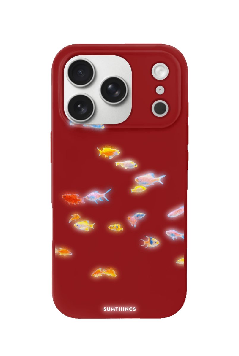 iPhone 17 Pro Max Neon Fish Premium Telefon Kılıfı Kırmızı - SUMTHINCS