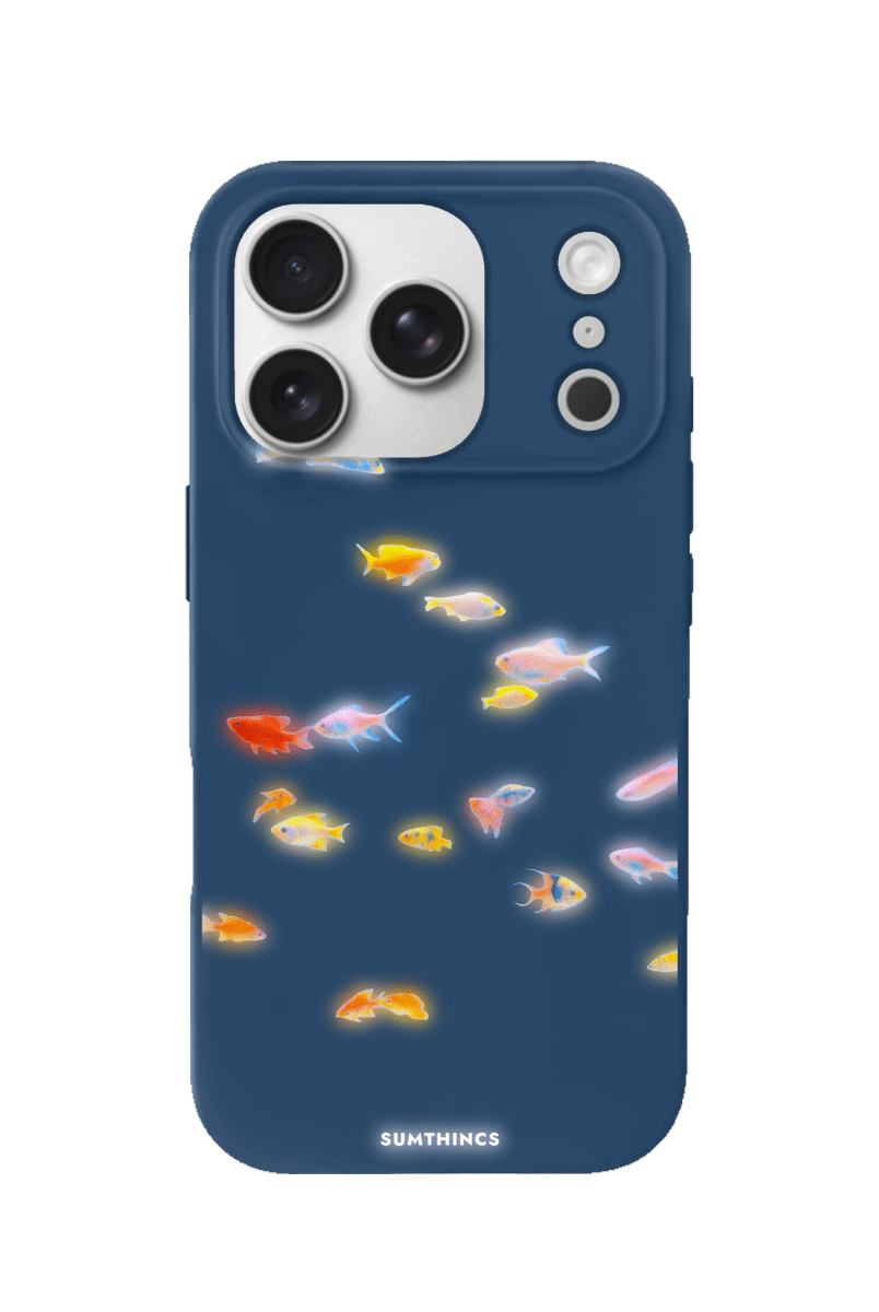 iPhone 17 Pro Max Neon Fish Premium Telefon Kılıfı Pasifik Mavi - SUMTHINCS