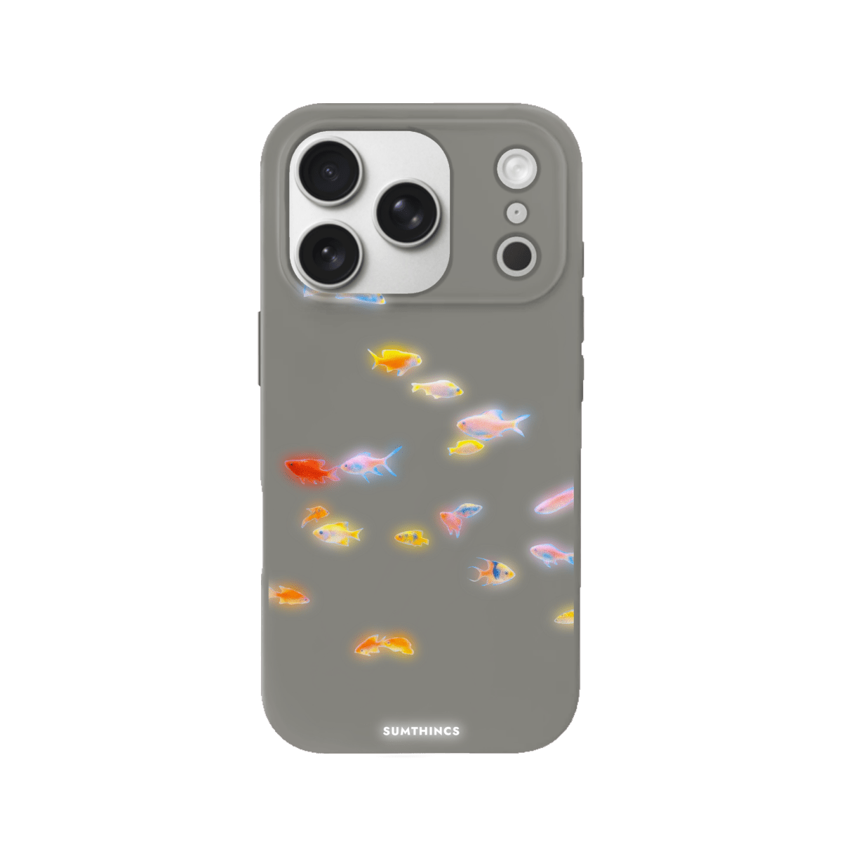 iPhone 17 Pro Max Neon Fish Premium Telefon Kılıfı Gri - SUMTHINCS