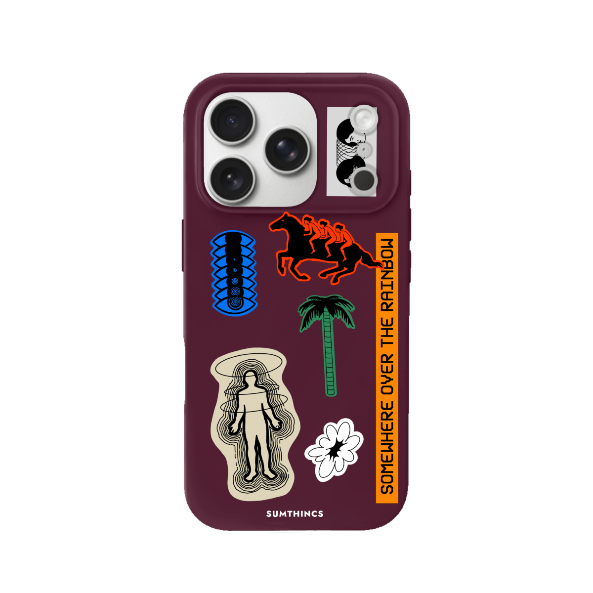 iPhone 17 Pro Max Somewhere Premium Telefon Kılıfı Bordo - SUMTHINCS