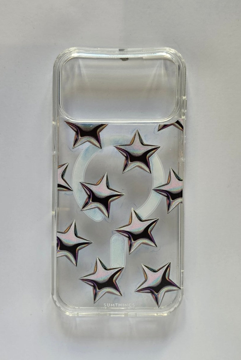 iPhone 17 Pro Max stars Clear Magsafe Telefon Kılıfı - Sumthincs