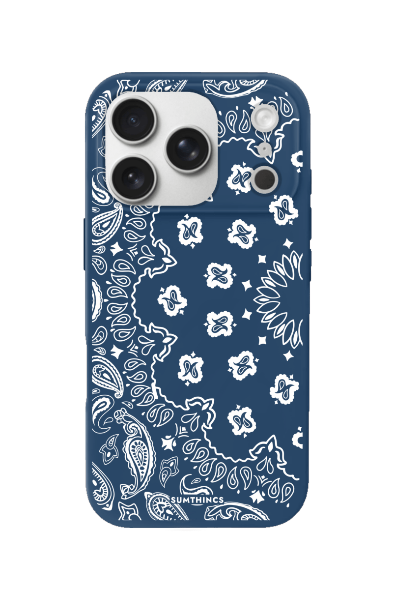 iPhone 17 Pro Paisley Premium Telefon Kılıfı Pasifik Mavi - SUMTHINCS