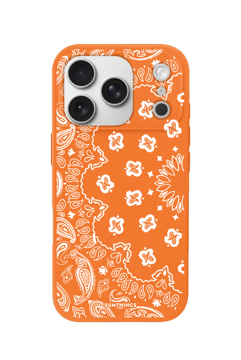 iPhone 17 Pro Paisley Premium Telefon Kılıfı Turuncu - SUMTHINCS