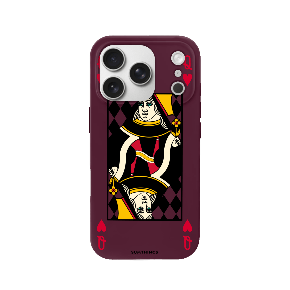 iPhone 17 Pro Queen Premium Telefon Kılıfı Bordo - SUMTHINCS