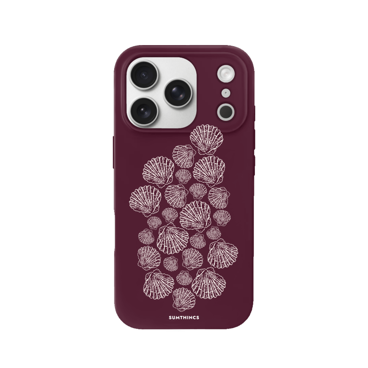 iPhone 17 Pro Shell Print Premium Telefon Kılıfı Bordo - SUMTHINCS