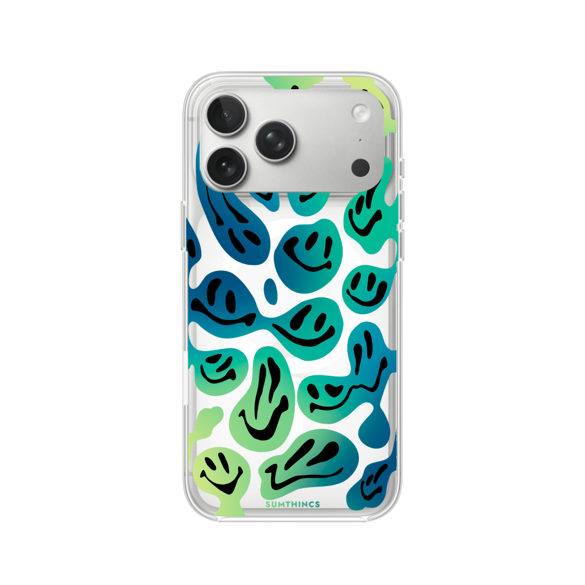 iPhone 17 Pro Smiley Clear Magsafe Şeffaf Telefon Kılıfı - SUMTHINCS