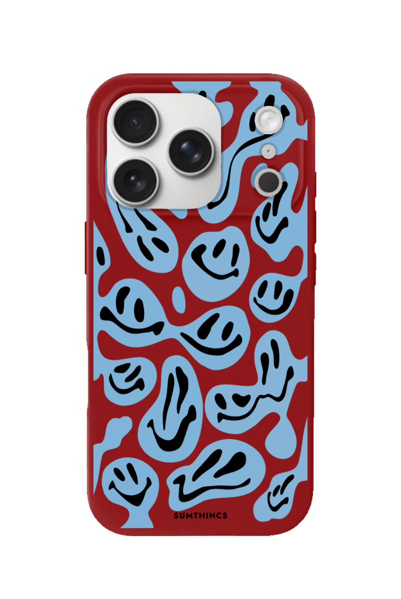 iPhone 17 Pro Smiley Premium Telefon Kılıfı Kırmızı - SUMTHINCS