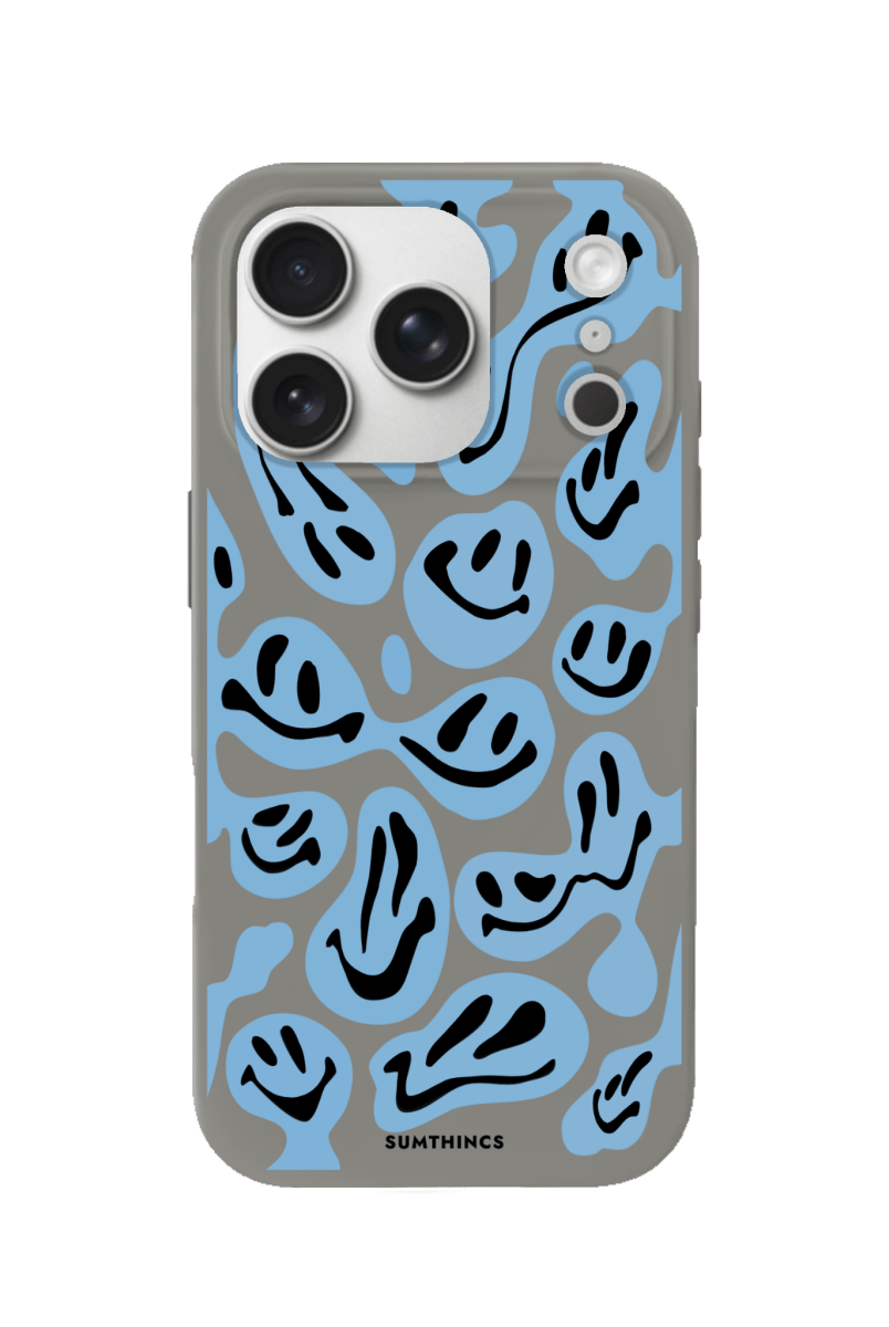 iPhone 17 Pro Smiley Premium Telefon Kılıfı Gri - SUMTHINCS