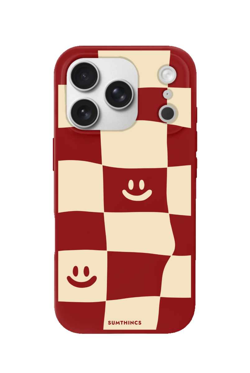iPhone 17 Pro Smiling Check Premium Telefon Kılıfı Kırmızı - SUMTHINCS
