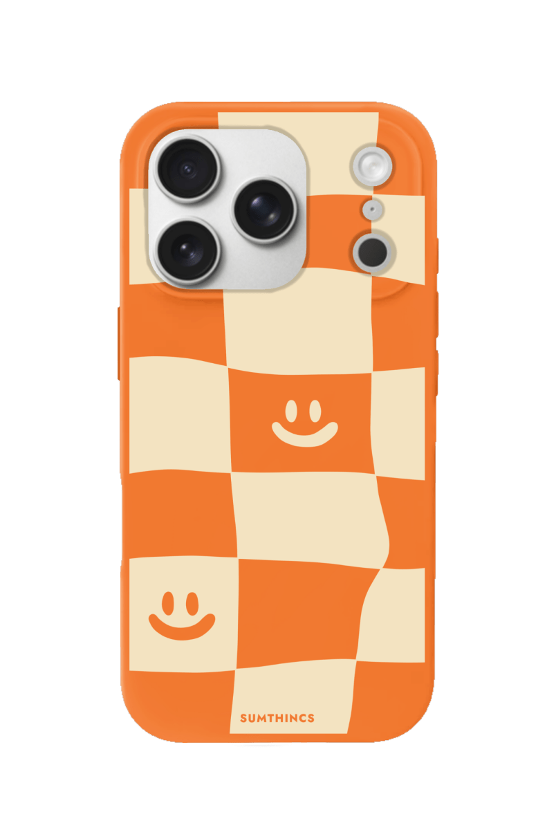 iPhone 17 Pro Smiling Check Premium Telefon Kılıfı Turuncu - SUMTHINCS