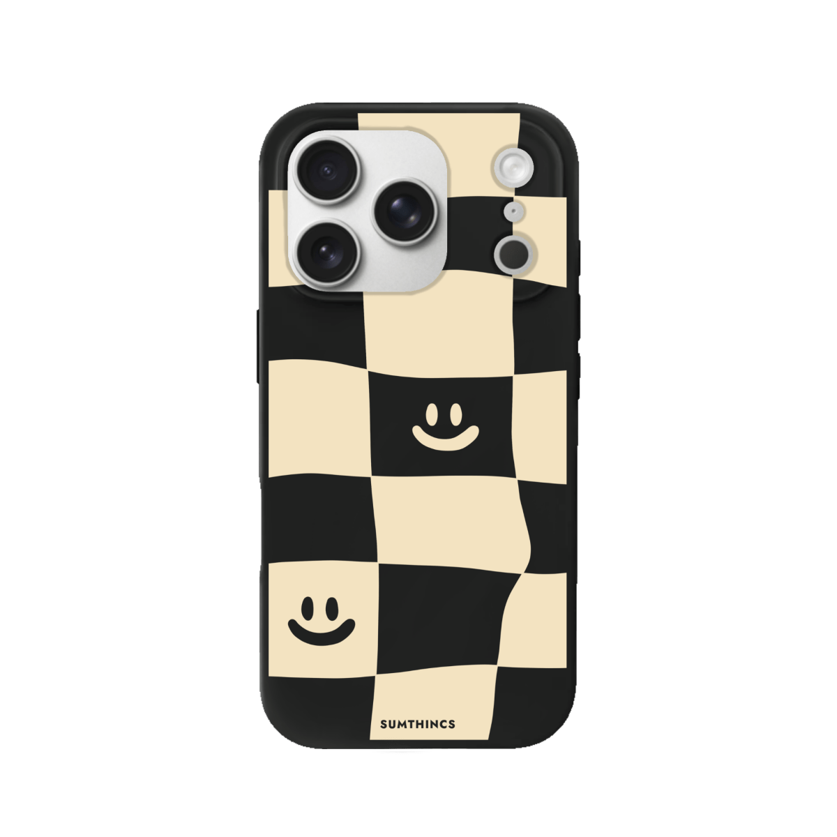 iPhone 17 Pro Smiling Check Premium Telefon Kılıfı Siyah - SUMTHINCS
