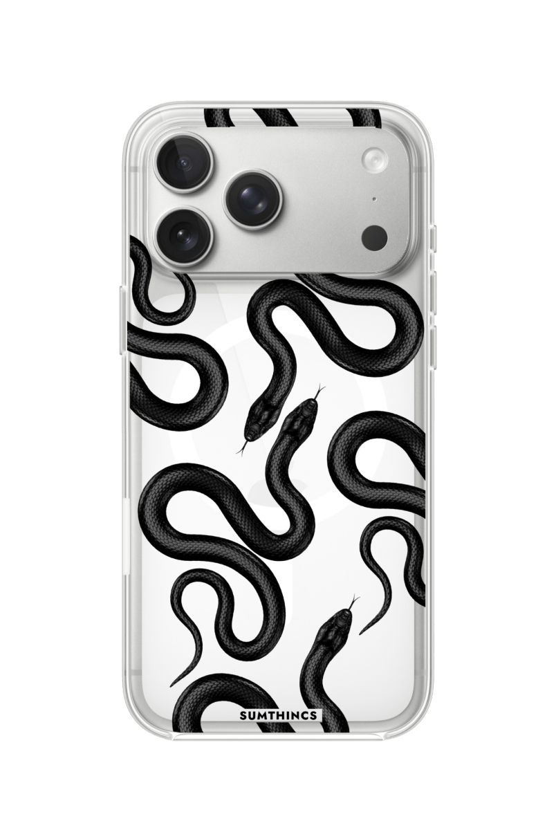 iPhone 17 Pro Snakes Clear Magsafe Şeffaf Telefon Kılıfı - SUMTHINCS