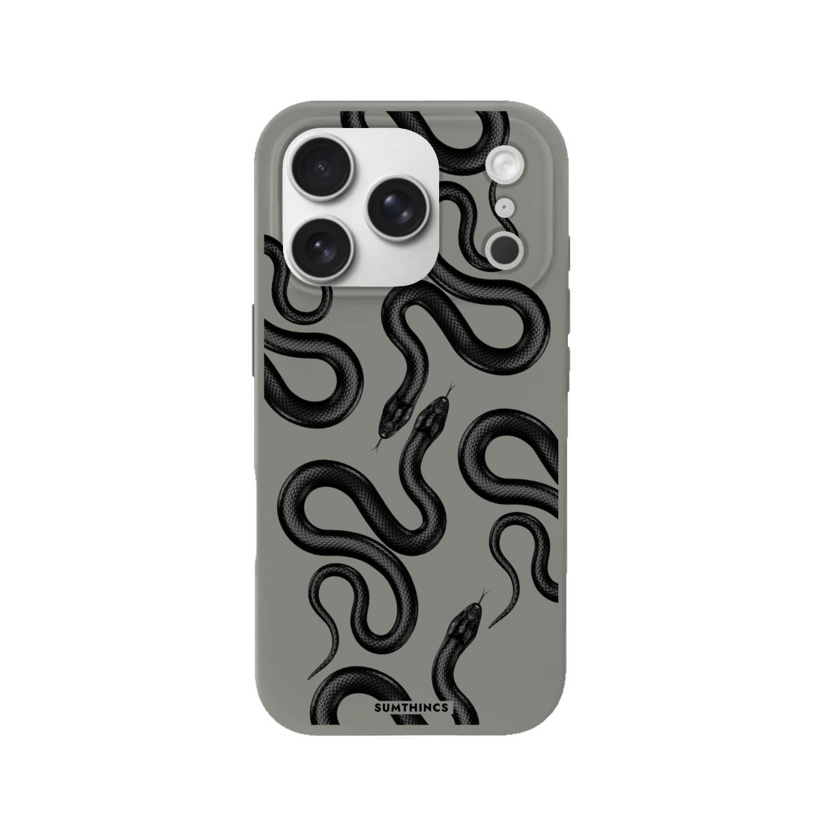 iPhone 17 Pro Snakes Premium Telefon Kılıfı Gri - SUMTHINCS