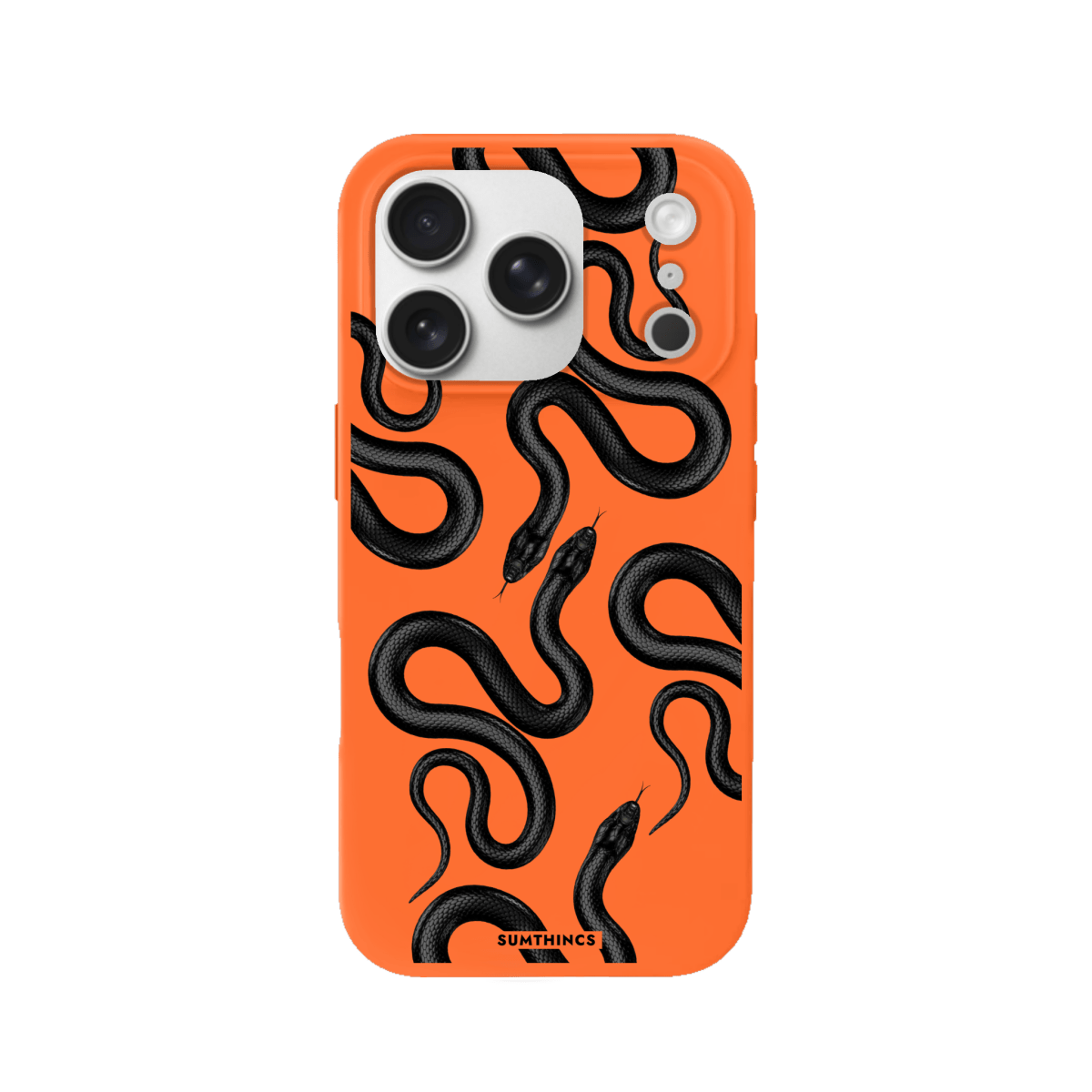 iPhone 17 Pro Snakes Premium Telefon Kılıfı Turuncu - SUMTHINCS
