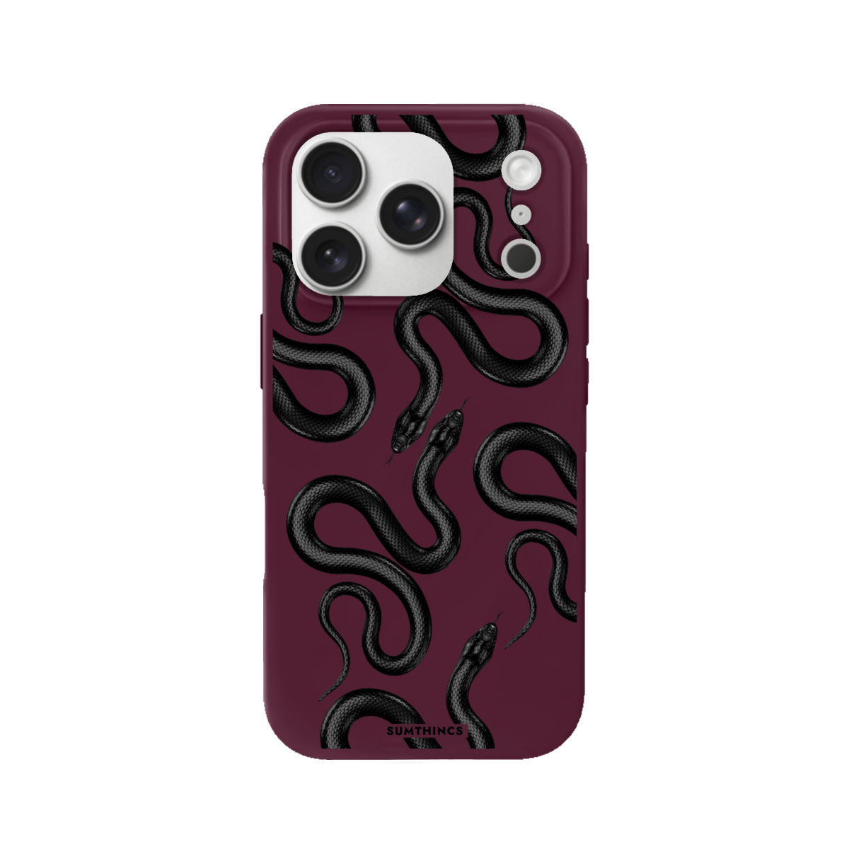 iPhone 17 Pro Snakes Premium Telefon Kılıfı Bordo - SUMTHINCS