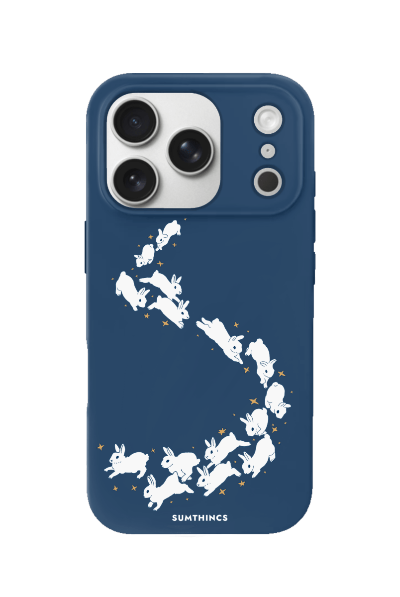 iPhone 17 Pro Starry Bunnies Premium Telefon Kılıfı Pasifik Mavi - SUMTHINCS