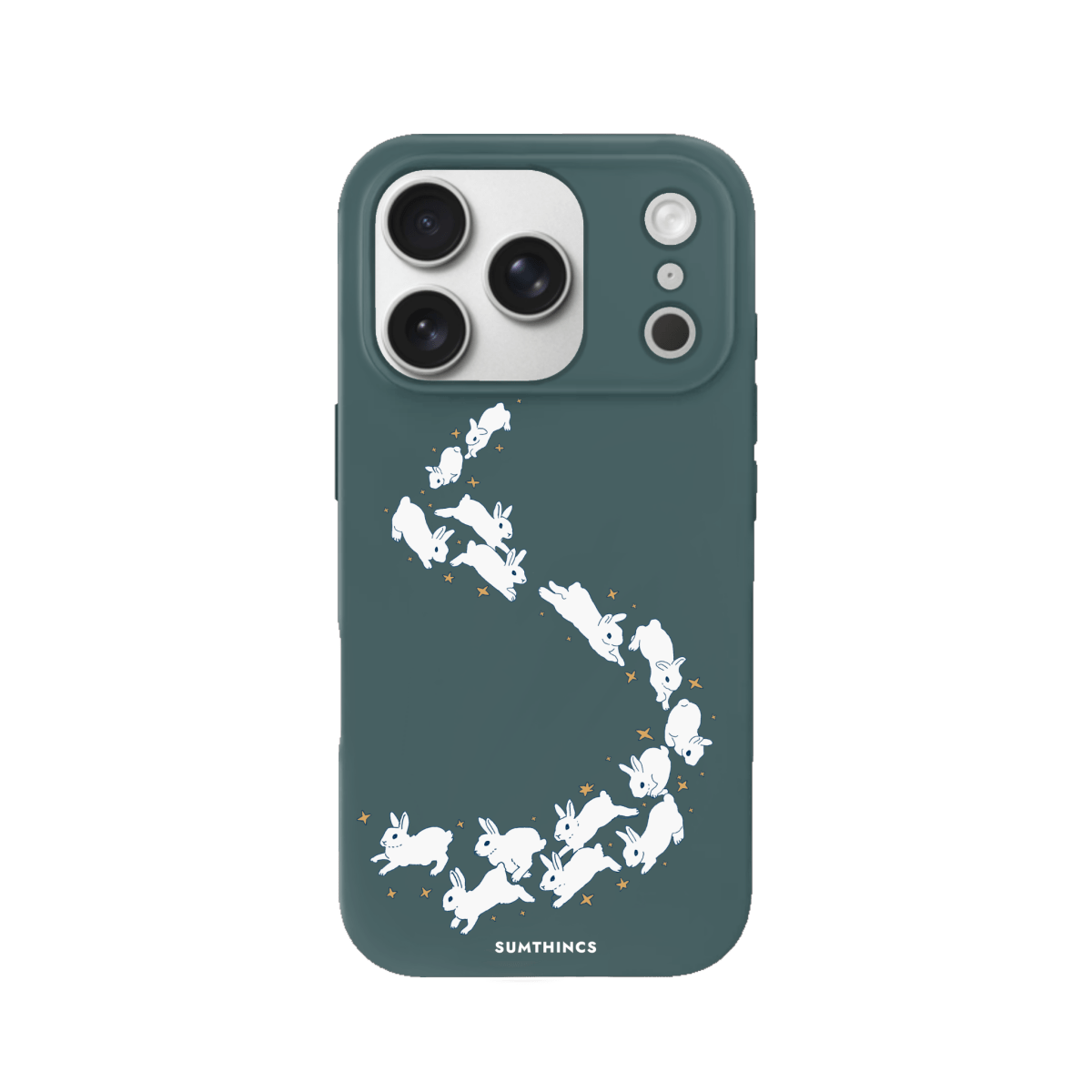 iPhone 17 Pro Starry Bunnies Premium Telefon Kılıfı Kaktüs Yeşili - SUMTHINCS