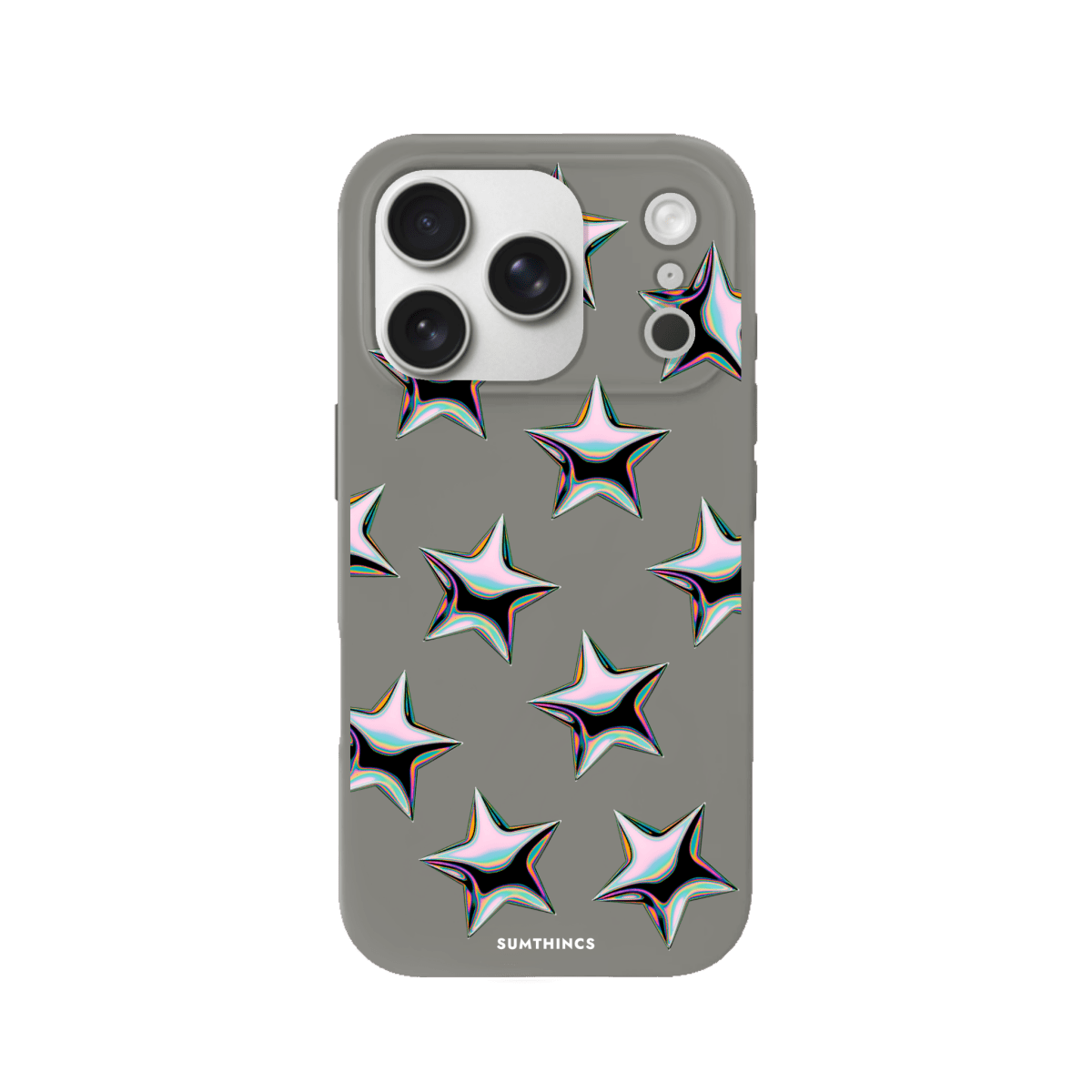 iPhone 17 Pro Stars Premium Telefon Kılıfı Gri - SUMTHINCS