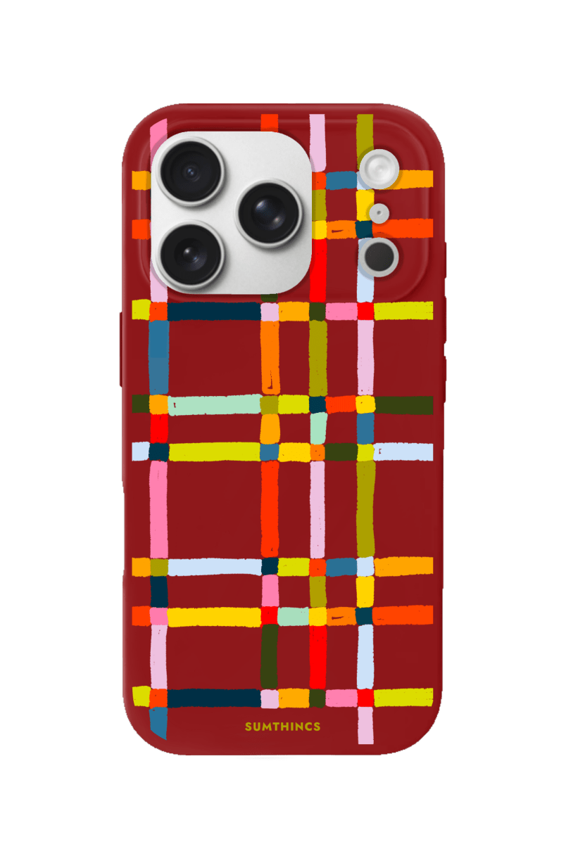 iPhone 17 Pro Sunny Stripes Premium Telefon Kılıfı Kırmızı - SUMTHINCS