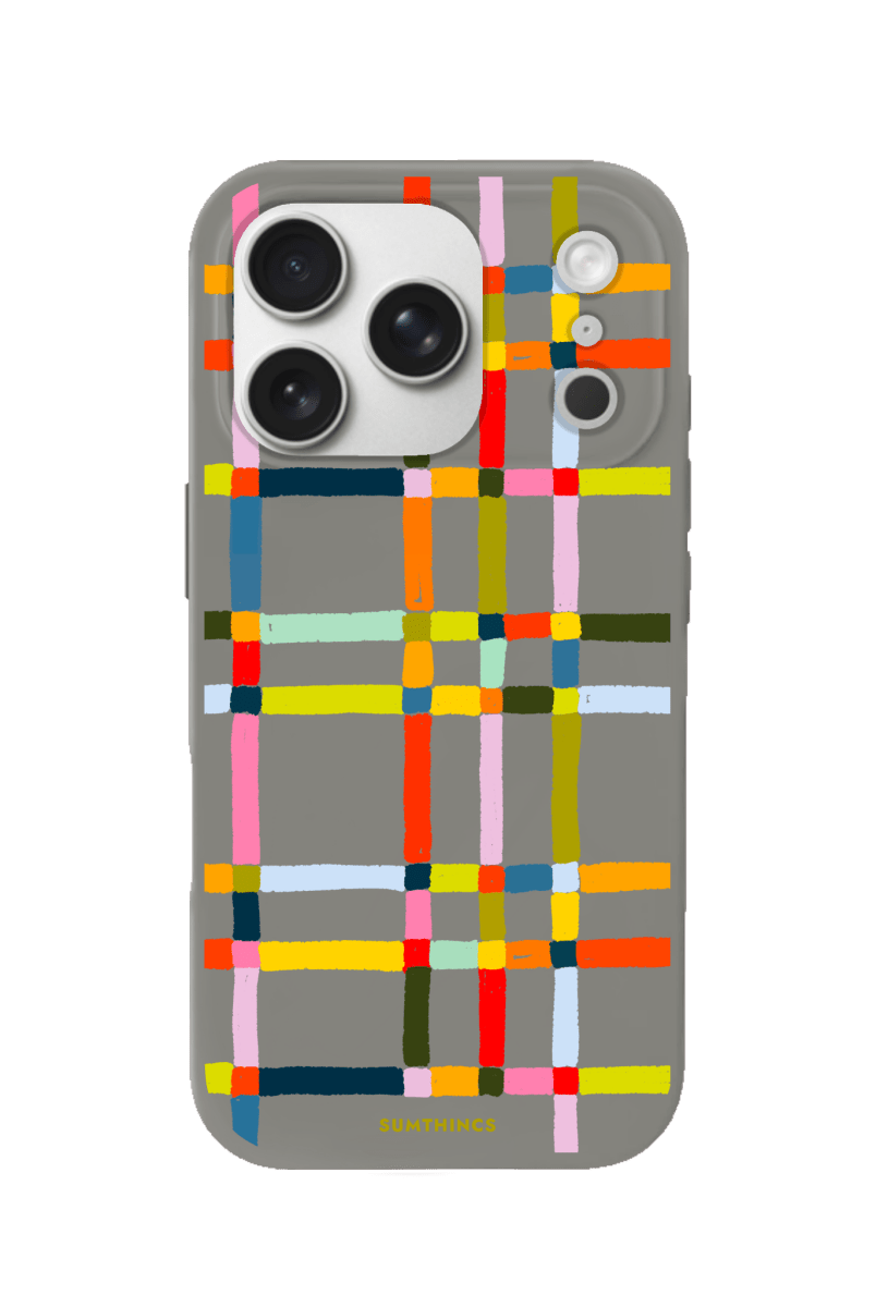 iPhone 17 Pro Sunny Stripes Premium Telefon Kılıfı Gri - SUMTHINCS