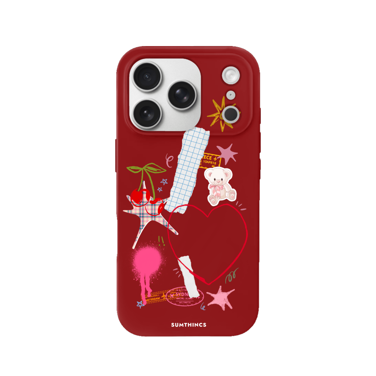 iPhone 17 Pro Sweet Chaos Premium Telefon Kılıfı Kırmızı - SUMTHINCS