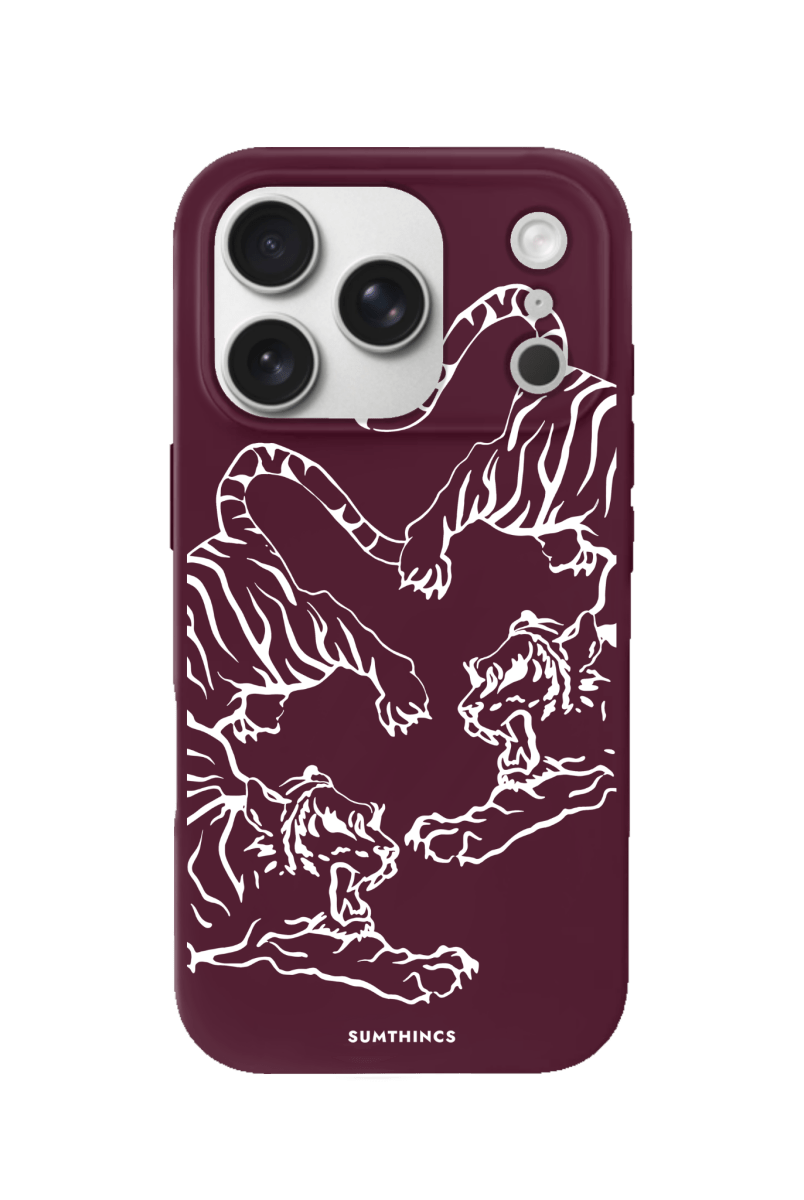 iPhone 17 Pro Tigers Premium Telefon Kılıfı Bordo - SUMTHINCS