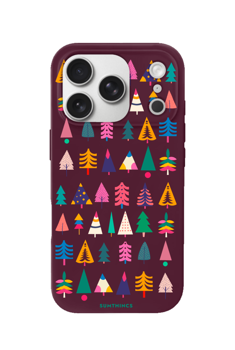 iPhone 17 Pro Tiny Forest Premium Telefon Kılıfı Bordo - SUMTHINCS