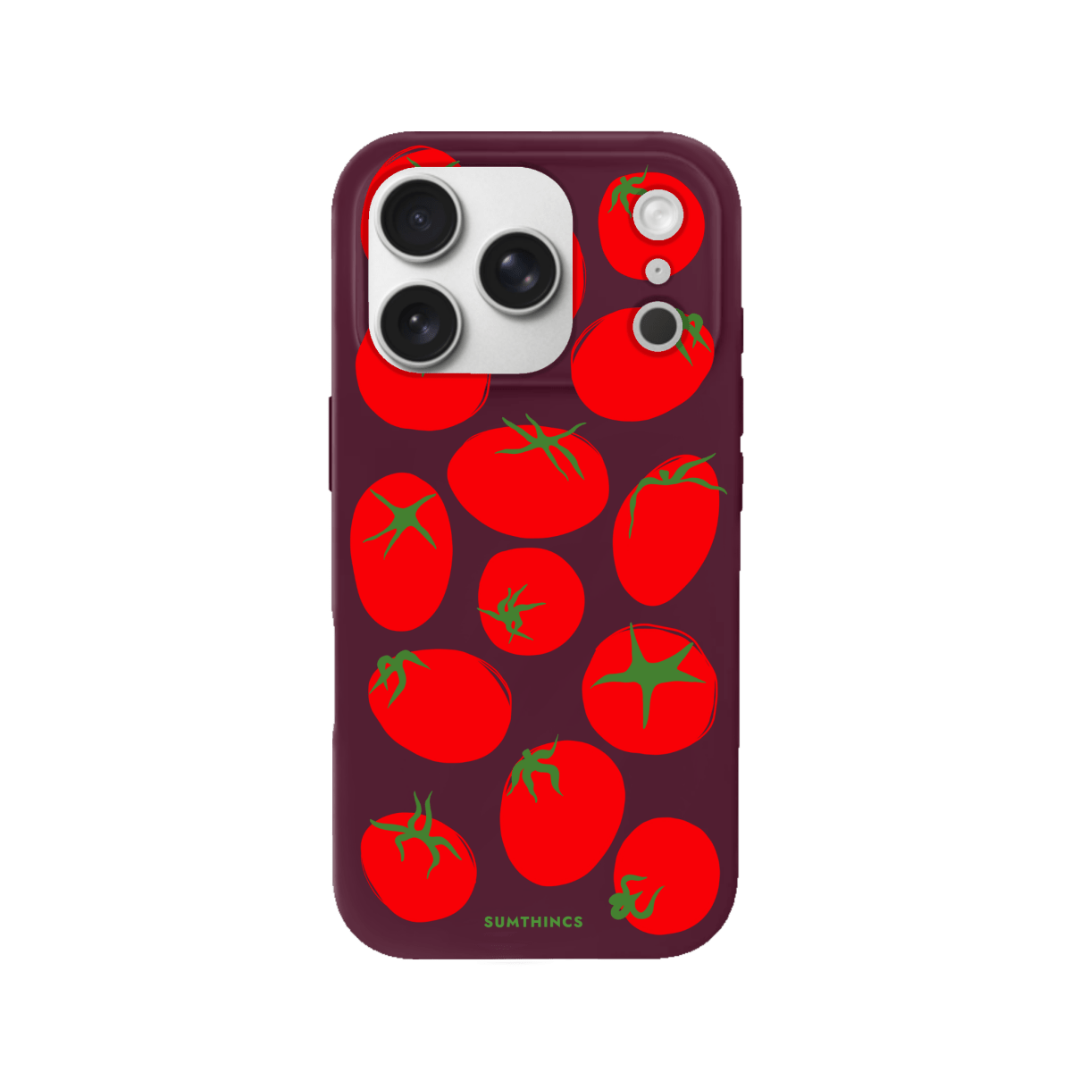 iPhone 17 Pro Tomatoes Premium Telefon Kılıfı Bordo - SUMTHINCS