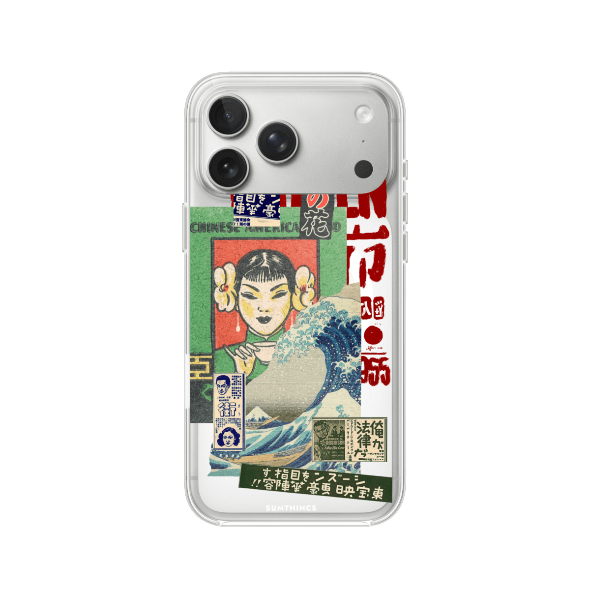 iPhone 17 Pro Vintage Poster Clear Magsafe Şeffaf Telefon Kılıfı - SUMTHINCS