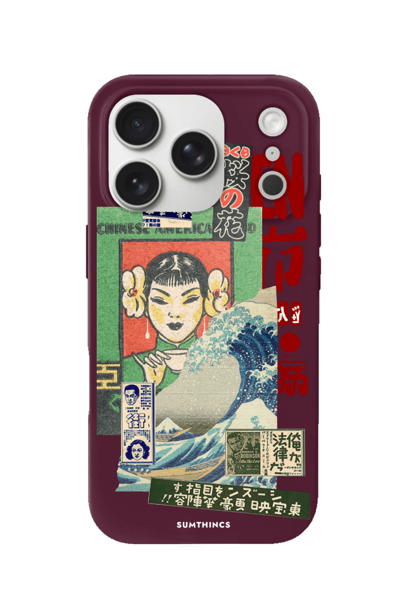 iPhone 17 Pro Vintage Poster Premium Telefon Kılıfı Bordo - SUMTHINCS