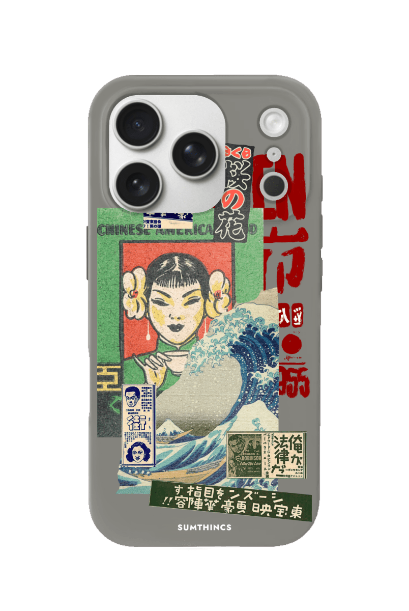 iPhone 17 Pro Vintage Poster Premium Telefon Kılıfı Gri - SUMTHINCS