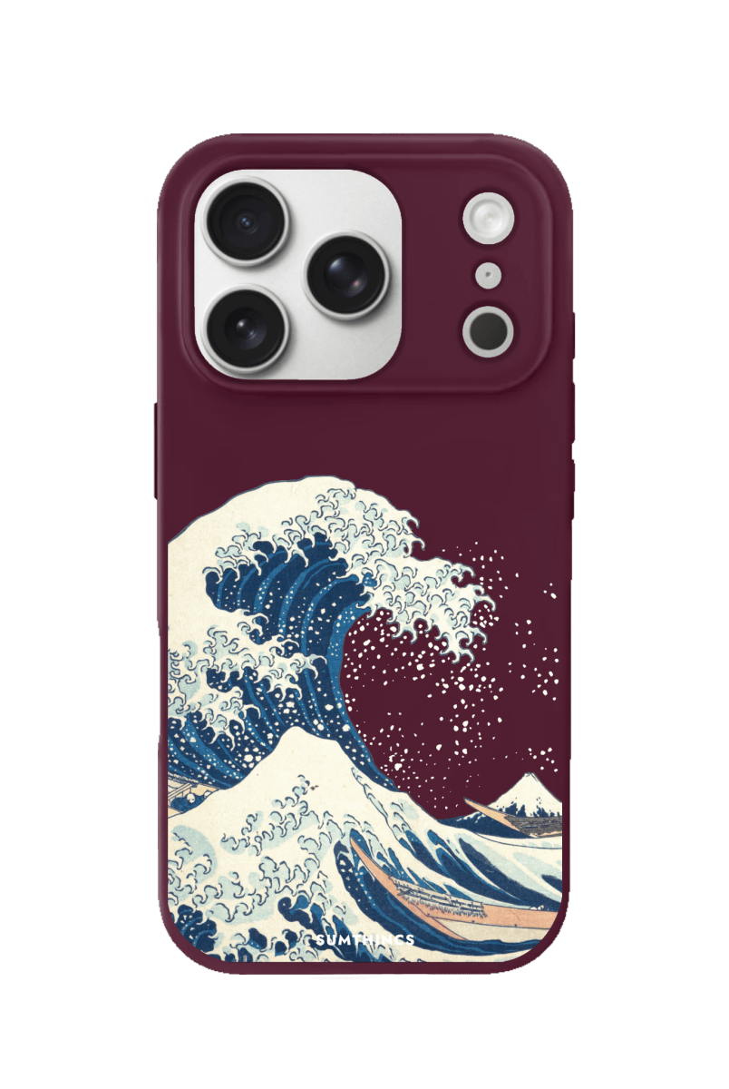 iPhone 17 Pro Waves Premium Telefon Kılıfı Bordo - SUMTHINCS