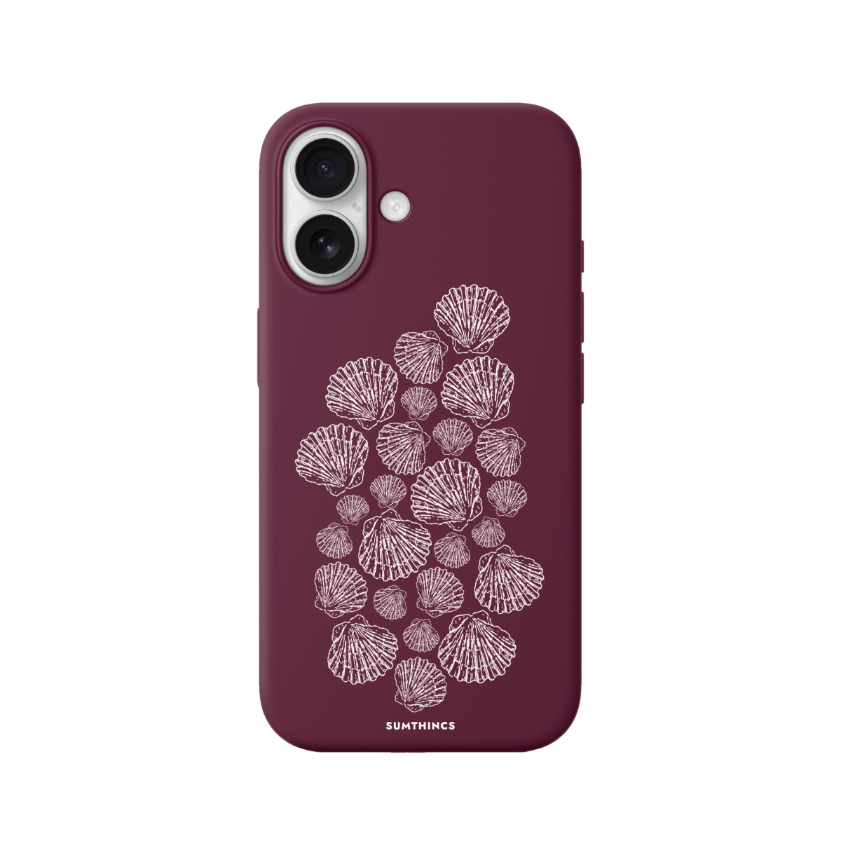 iPhone 17 Shell Print Premium Telefon Kılıfı Bordo - SUMTHINCS