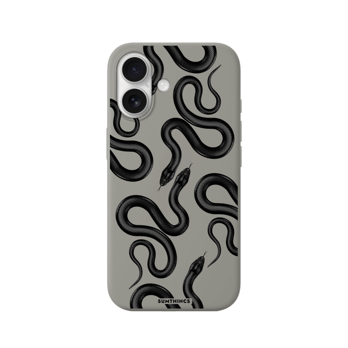 iPhone 17 Snakes Premium Telefon Kılıfı Gri - SUMTHINCS