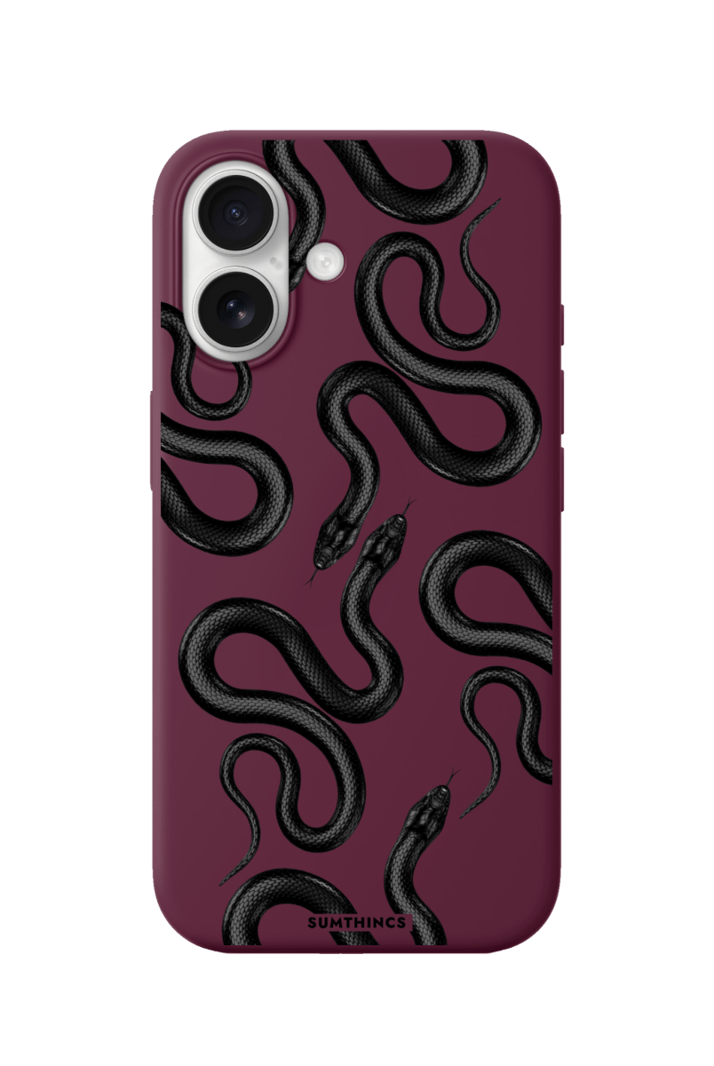 iPhone 17 Snakes Premium Telefon Kılıfı Bordo - SUMTHINCS