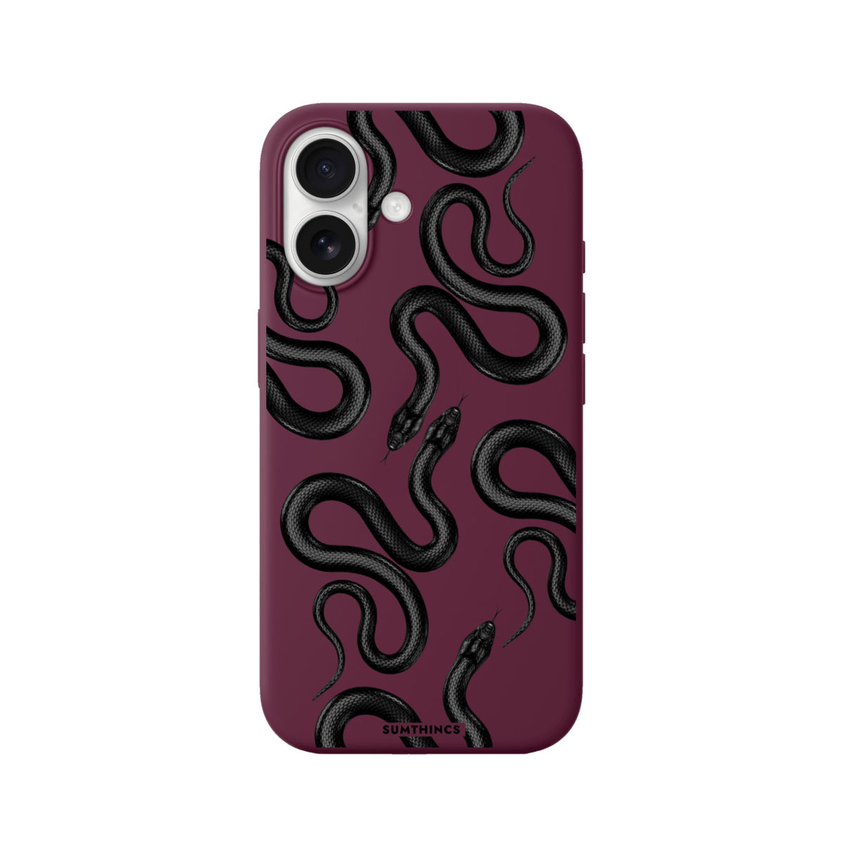 iPhone 17 Snakes Premium Telefon Kılıfı Bordo - SUMTHINCS